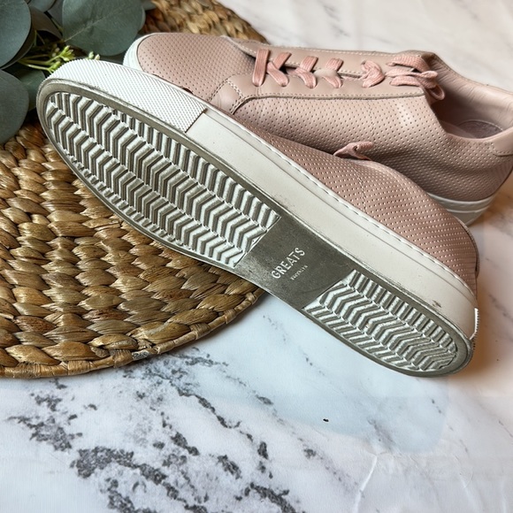 EUC- Greats Royale Perforated Pink Sneaker - Size 8.5 Women's. - Picture 3 of 5